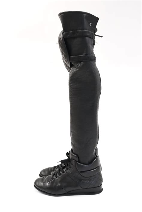 chanel sneaker boots with knee pads price|chanel boots price.